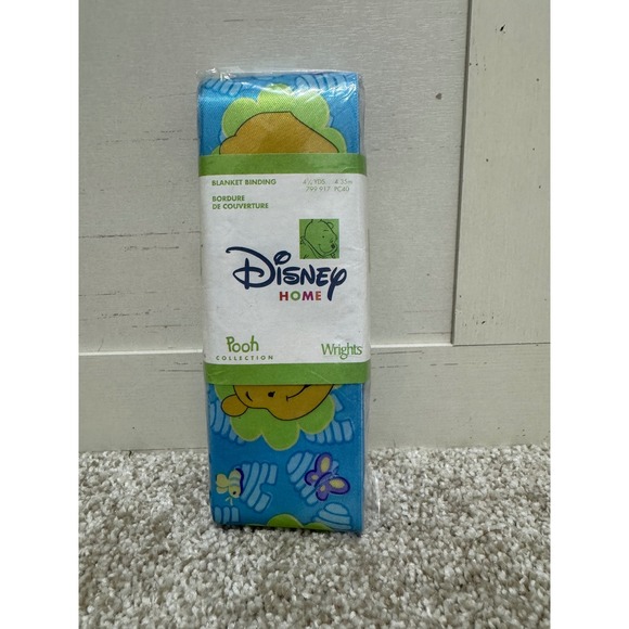 Wrights Other - Disney Home Pooh Collection Wrights Blanket Binding Blue 4.75 Yds Vintage 2002